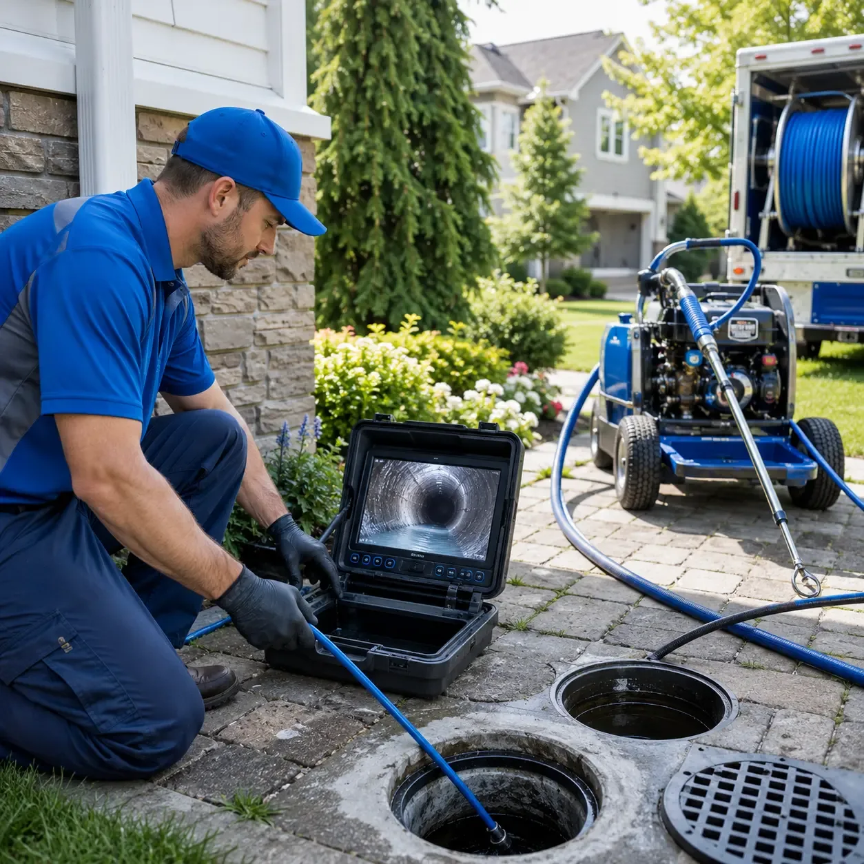 Outdoor drain cleaning professionals serving Mathis, TX